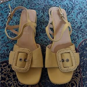 Yellow Buckle Strap Women’s Sandals